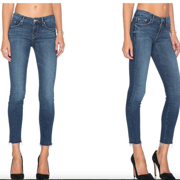 MOTHER looker ankle fray Blue Jeans, size 27 - Picture 1 of 11
